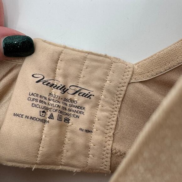 NWOT Vanity Fair Beauty Back Smoother Full Figure Underwire Bra Beige 38DDD - Picture 8 of 8